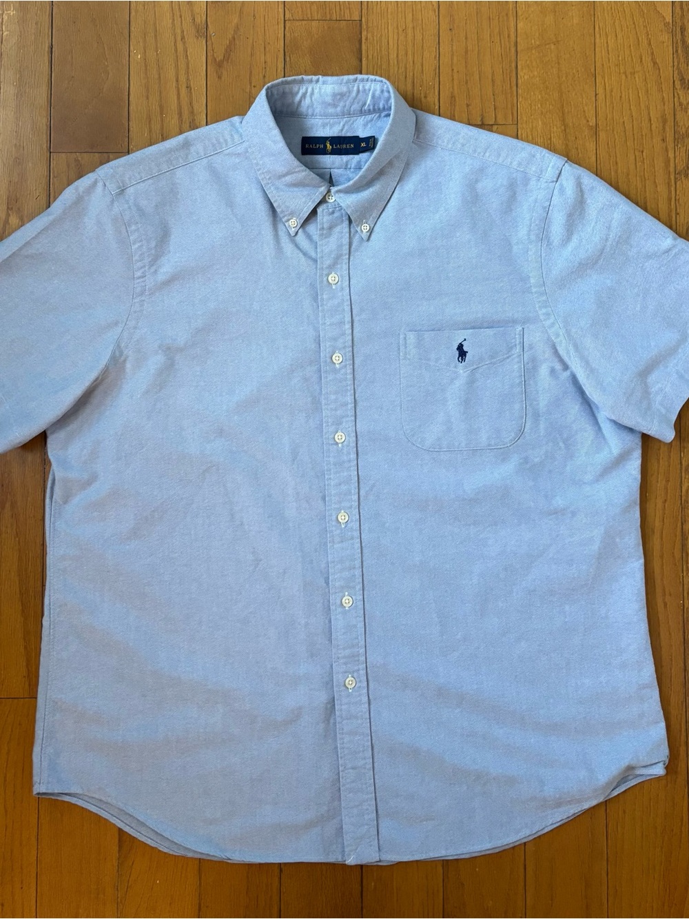 Polo by Ralph Lauren Light Blue Oxford Short-Sleeve Button-Down Shirt XL